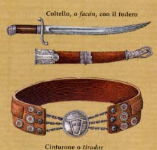 Il coltello ed il cinturone del gaucho